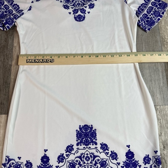 Xin XL Womens Shirt, White, Purple, Stretchy Material - Picture 2 of 5